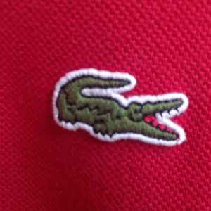 Lacoste Polo Size 6 Size Large Red